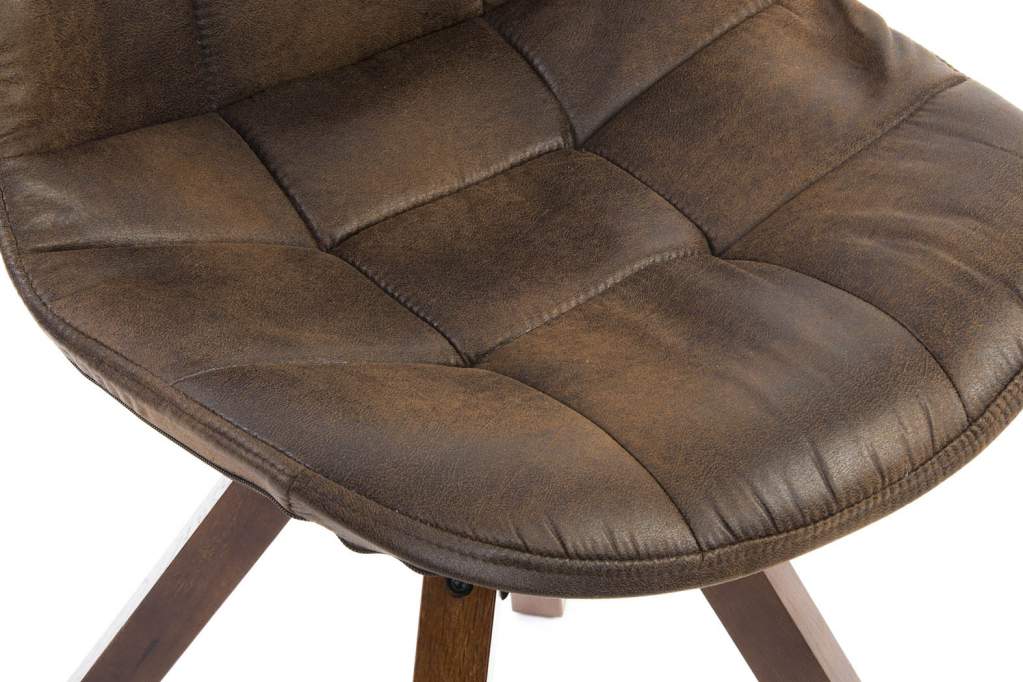 Silla Poliester Madera 47X55X85 Natural Marron
