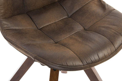 Silla Poliester Madera 47X55X85 Natural Marron
