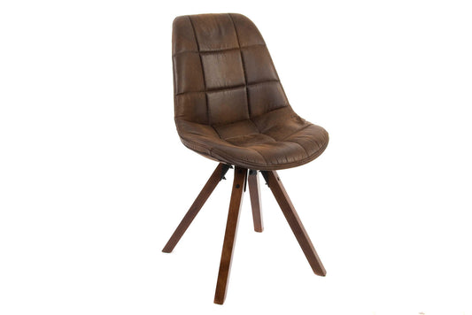 Silla Poliester Madera 47X55X85 Natural Marron
