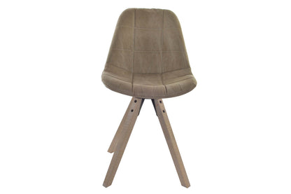 Silla Poliester Algodon 47X55X85 Natural Marron