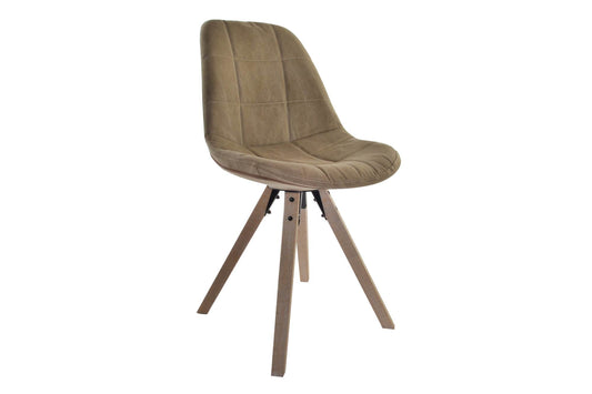Silla Poliester Algodon 47X55X85 Natural Marron