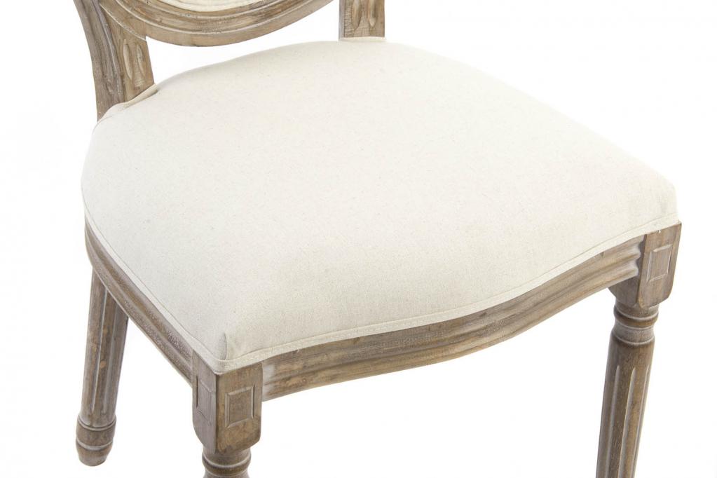 Silla Rubberwood Lino 48X46X96 Beige