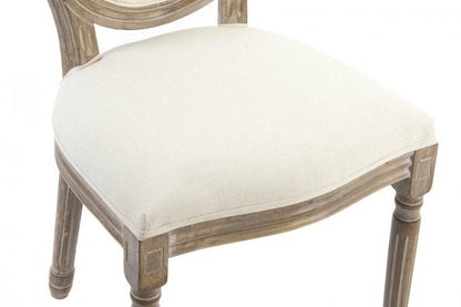 Silla Rubberwood Lino 48X46X96 Beige