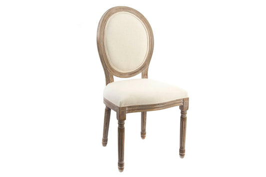Silla Rubberwood Lino 48X46X96 Beige