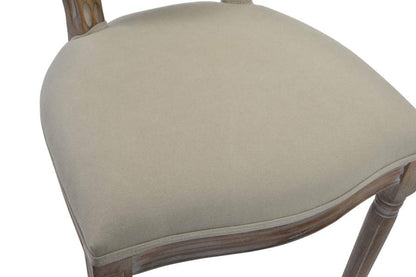 Silla Rubberwood Lino 50X44X96 Beige
