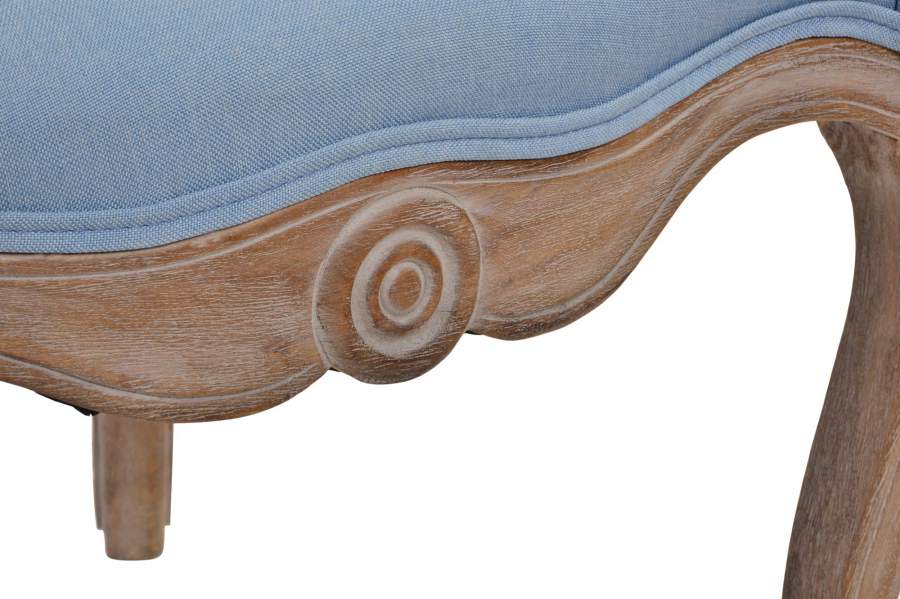 Butaca Poliester Rubberwood 58X56X69 Azul