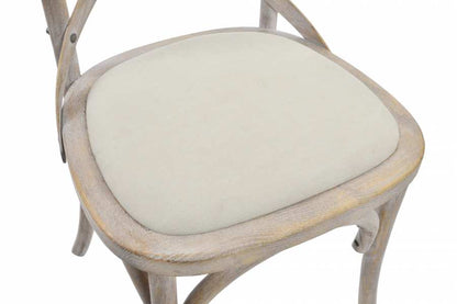 Silla Rubberwood Poliester 44X42X88 Crossback