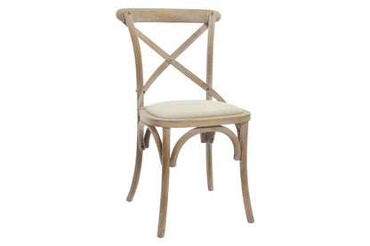 Silla Rubberwood Poliester 44X42X88 Crossback