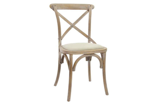 Silla Rubberwood Poliester 44X42X88 Crossback