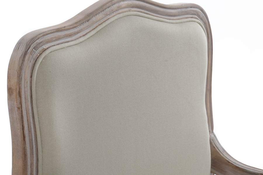 Sillon Madera Lienzo 70X62X95 Cojin Natural