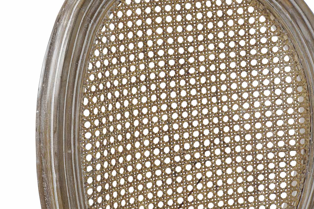 Silla Caucho Lino 49X46X95 Rejilla Beige