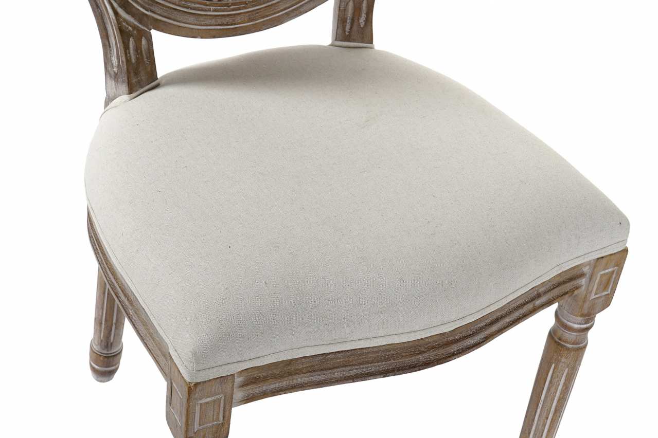 Silla Caucho Lino 49X46X95 Rejilla Beige