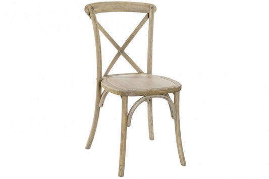 Silla Olmo Madera 50X41X89 Crossback Apilable