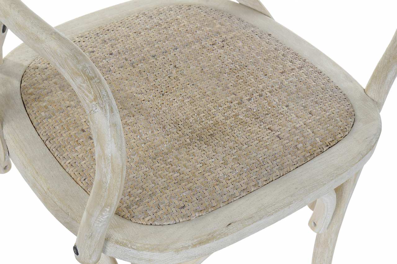 Silla Olmo Ratan 55X47X92 Crossback Envejecido