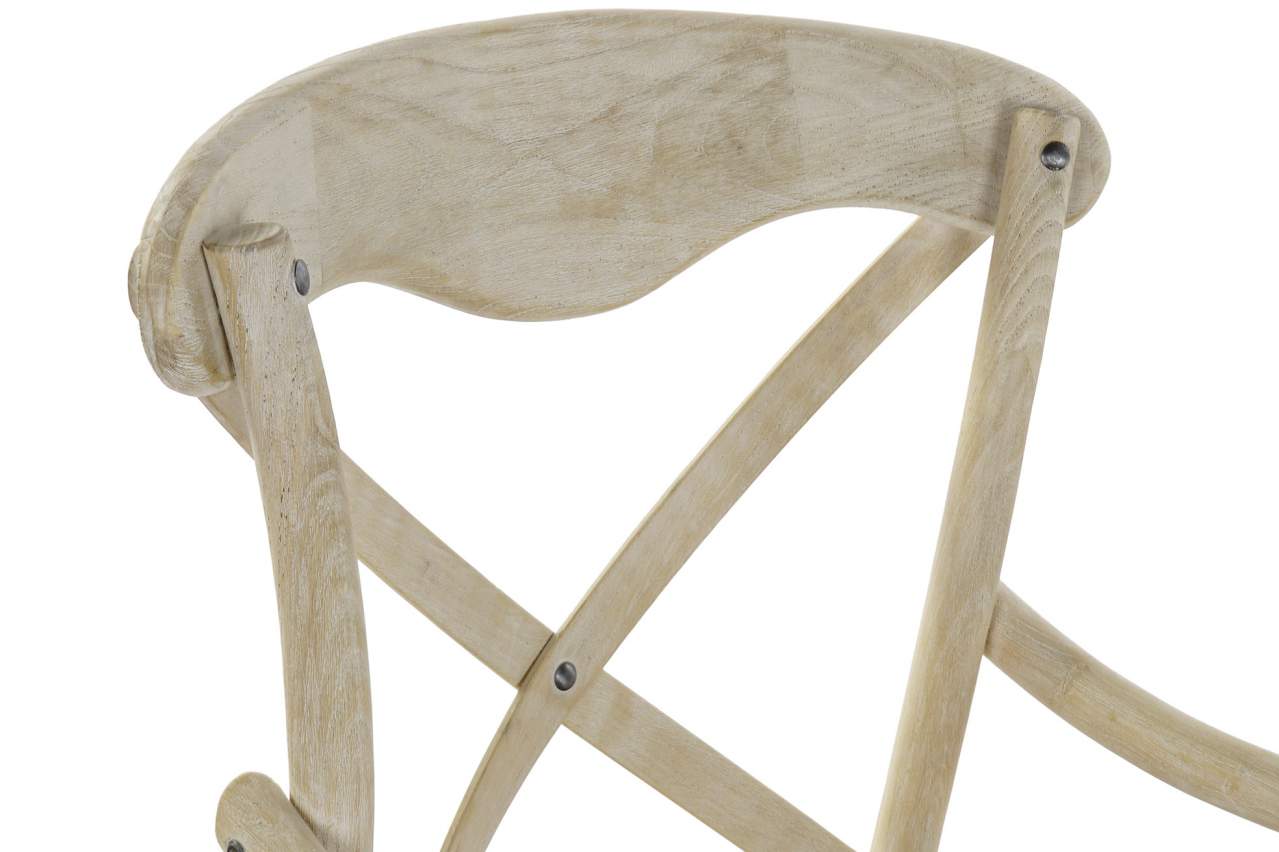 Silla Olmo Ratan 55X47X92 Crossback Envejecido