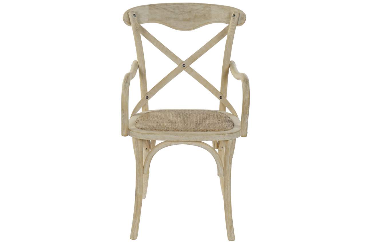 Silla Olmo Ratan 55X47X92 Crossback Envejecido
