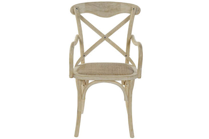 Silla Olmo Ratan 55X47X92 Crossback Envejecido