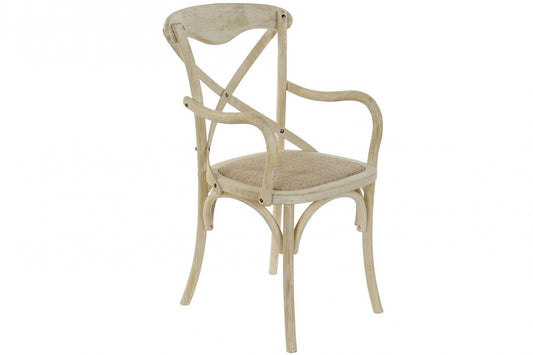 Silla Olmo Ratan 55X47X92 Crossback Envejecido