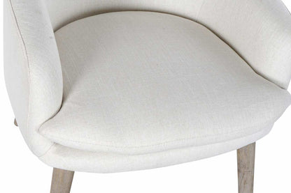 Butaca Poliester Rubberwood 61X68X78 Beige