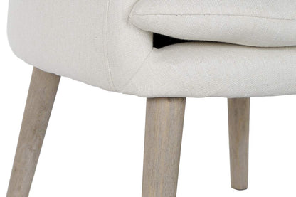 Butaca Poliester Rubberwood 61X68X78 Beige