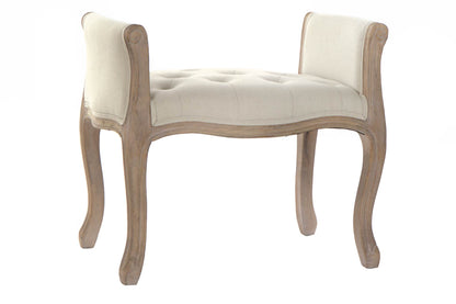 Descalzadora Lino Rubberwood 65X46X60 Beige