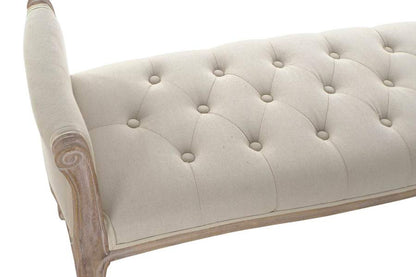 Descalzadora Lino Rubberwood 109X45X60 Beige