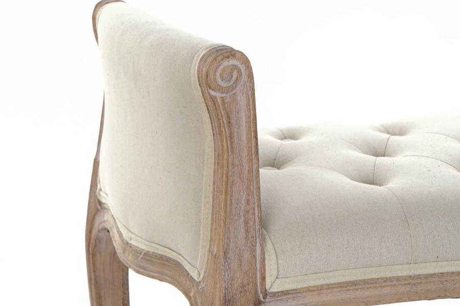 Descalzadora Lino Rubberwood 109X45X60 Beige