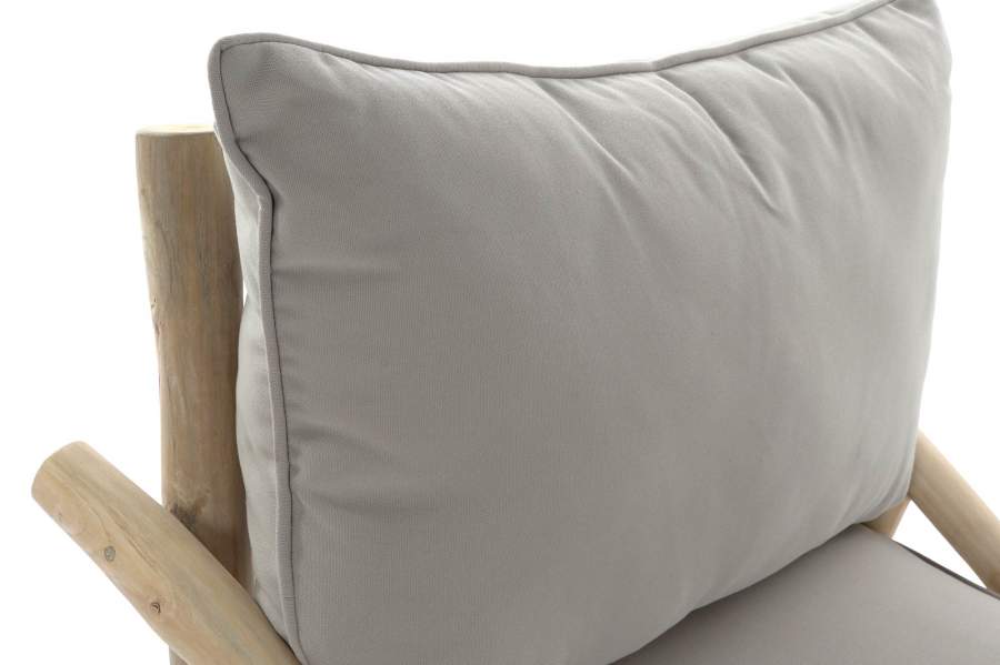 Butaca Teca Poliester 82X80X73 Gris Claro