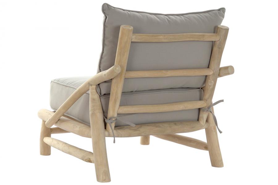 Butaca Teca Poliester 82X80X73 Gris Claro