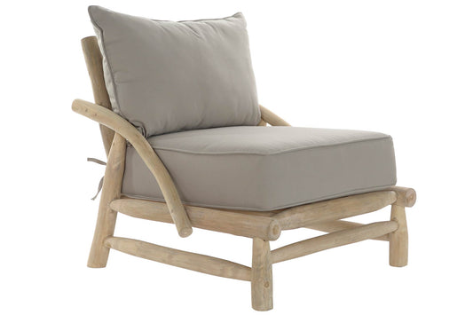Butaca Teca Poliester 82X80X73 Gris Claro
