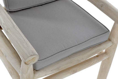 Sillon Teca Poliester 65X80X92 Gris Claro