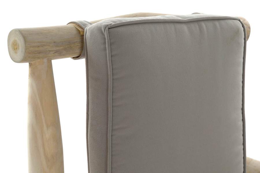 Sillon Teca Poliester 65X80X92 Gris Claro