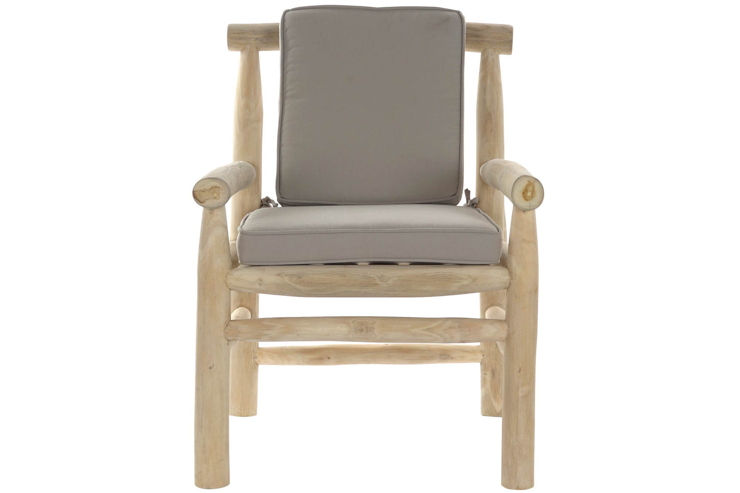 Sillon Teca Poliester 65X80X92 Gris Claro