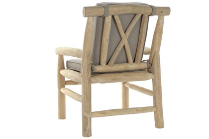 Sillon Teca Poliester 65X80X92 Gris Claro