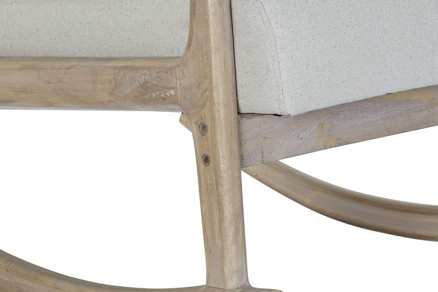 Mecedora Lino Rubberwood 66X85X81 Beige