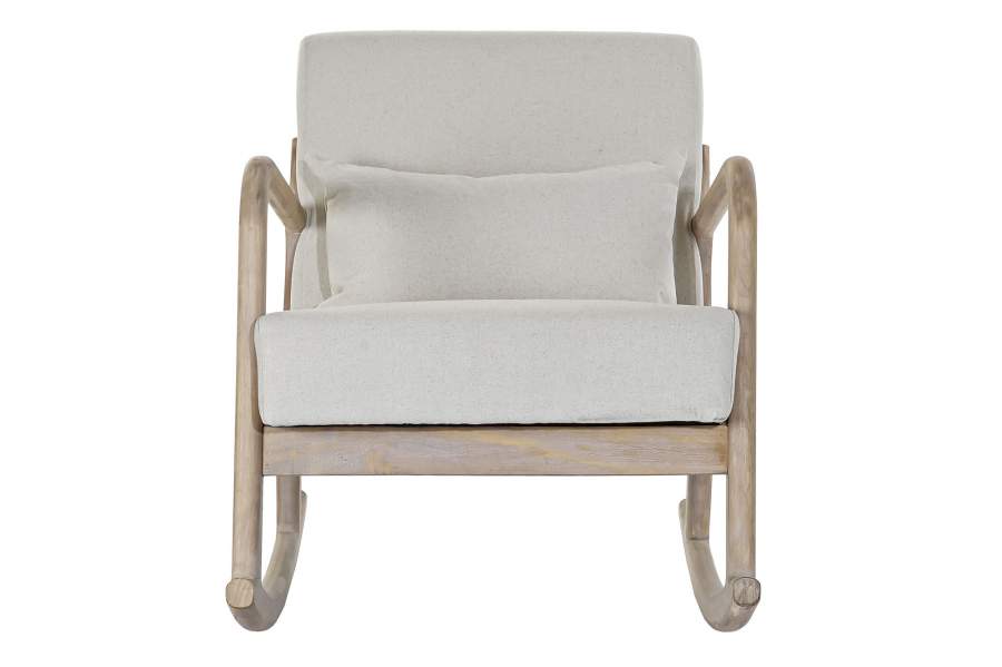 Mecedora Lino Rubberwood 66X85X81 Beige