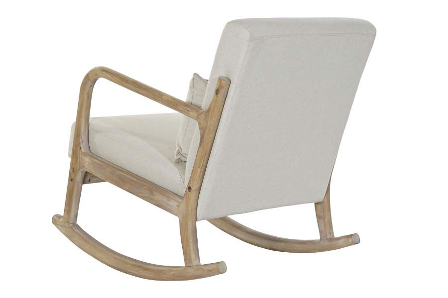 Mecedora Lino Rubberwood 66X85X81 Beige