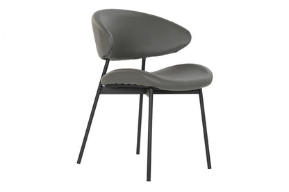Silla Pu Metal 57X57X77 Gris