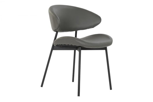 Silla Pu Metal 57X57X77 Gris