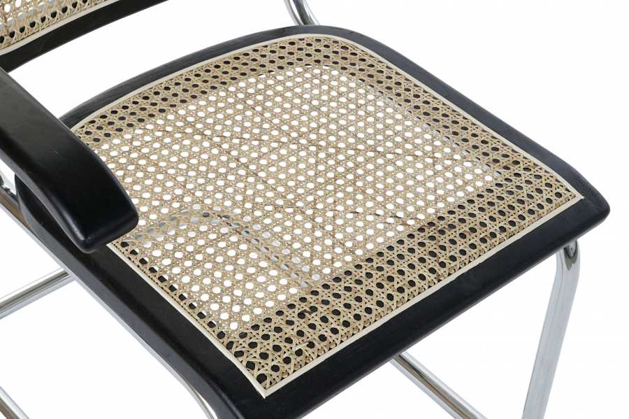 Silla Olmo Ratan 65_5X62X79 Rejilla Negro