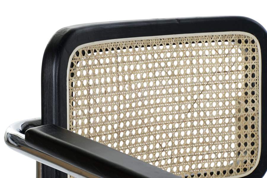 Silla Olmo Ratan 65_5X62X79 Rejilla Negro