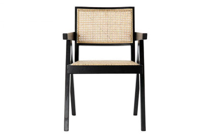 Silla Olmo Ratan 56_5X60X86 Rejilla Negro
