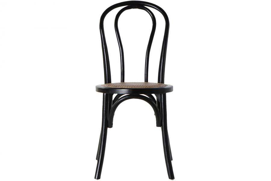 Silla Olmo Ratan 43X44X89 Apilable Negro