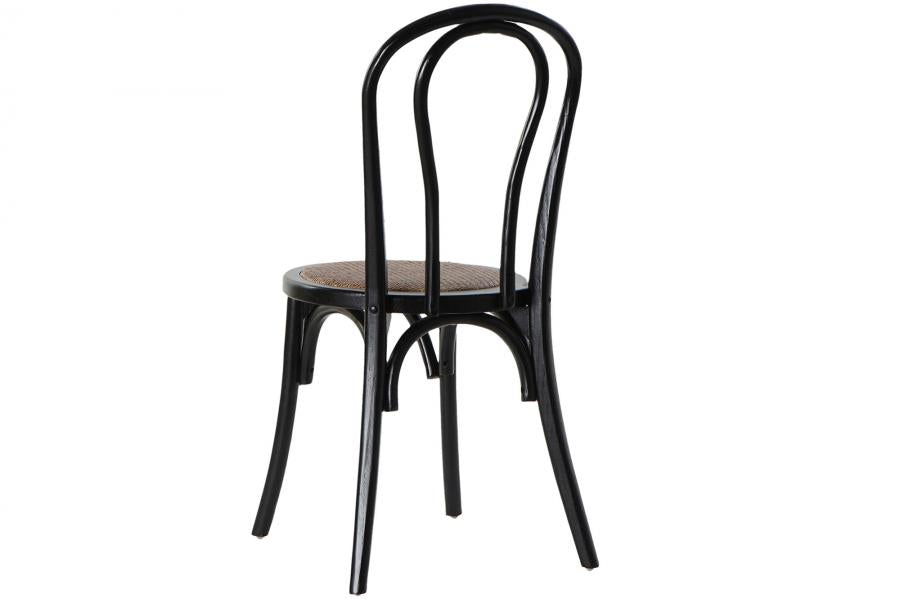 Silla Olmo Ratan 43X44X89 Apilable Negro