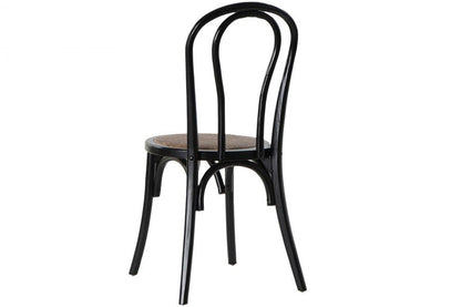 Silla Olmo Ratan 43X44X89 Apilable Negro
