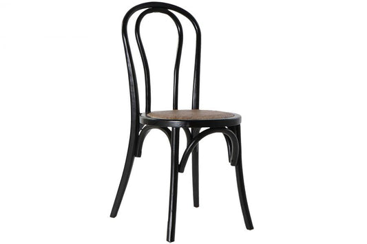 Silla Olmo Ratan 43X44X89 Apilable Negro