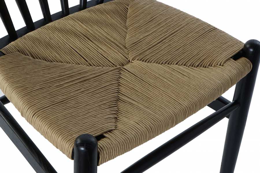 Silla Olmo Ratan 57X47X80 Negro
