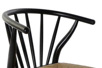 Silla Olmo Ratan 57X47X80 Negro