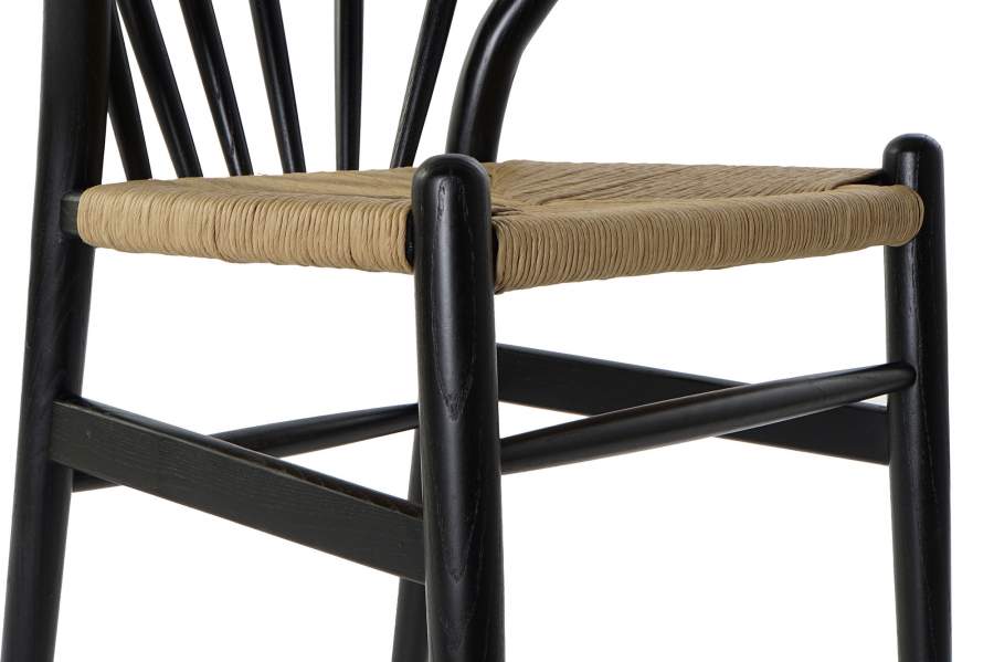 Silla Olmo Ratan 57X47X80 Negro