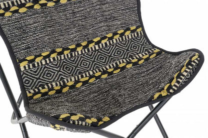 Sillon Algodon Hierro 74X65X90 Mariposa Negro